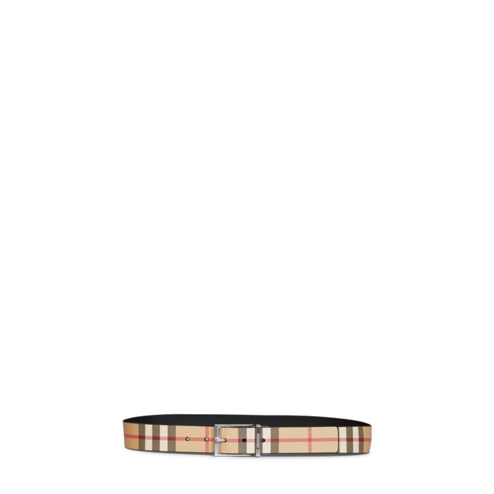 Burberry Men Archive Beige And Black Check Reversible Belt